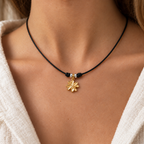 Collar Trébol de Cuatro Hojas con Cordón