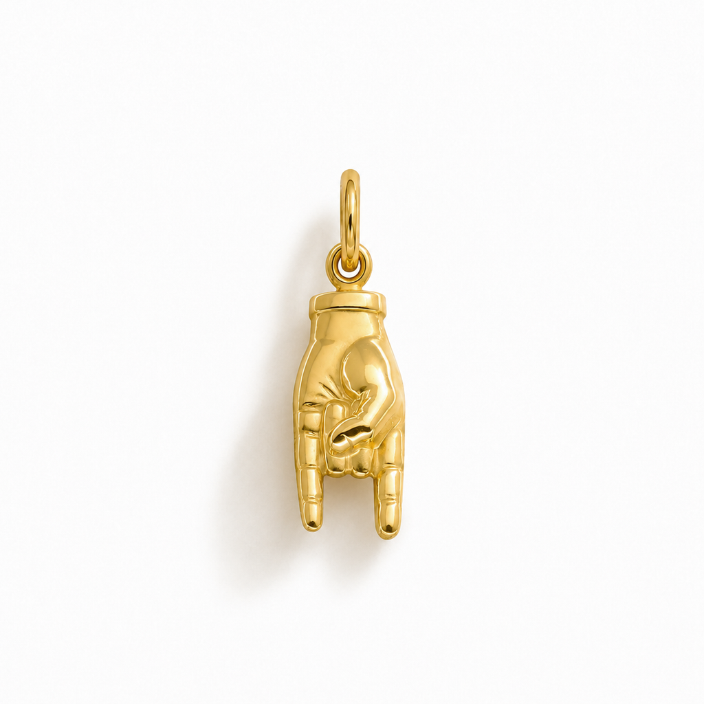 Charm Corna in Oro Giallo