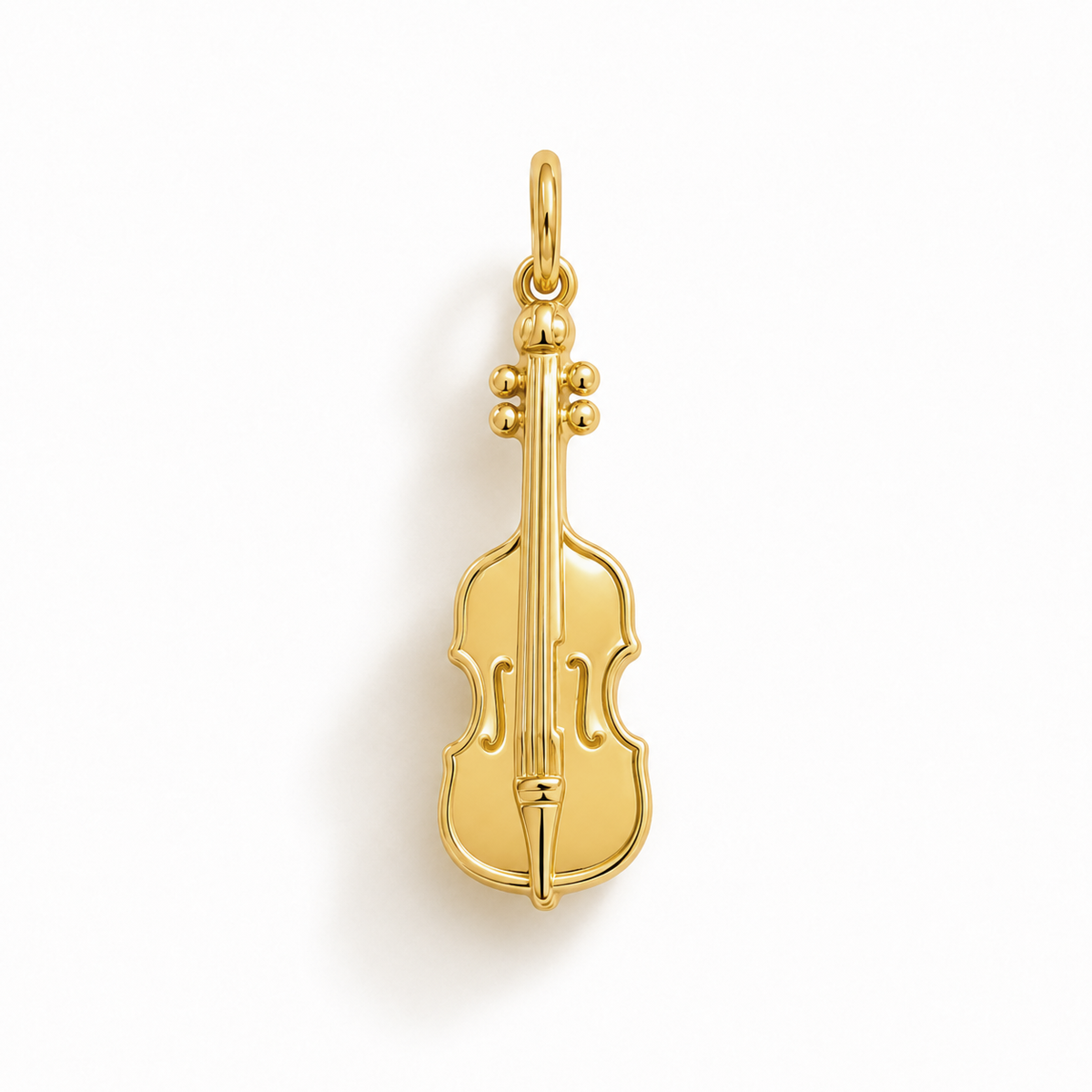 Yellow Gold Violin Charm