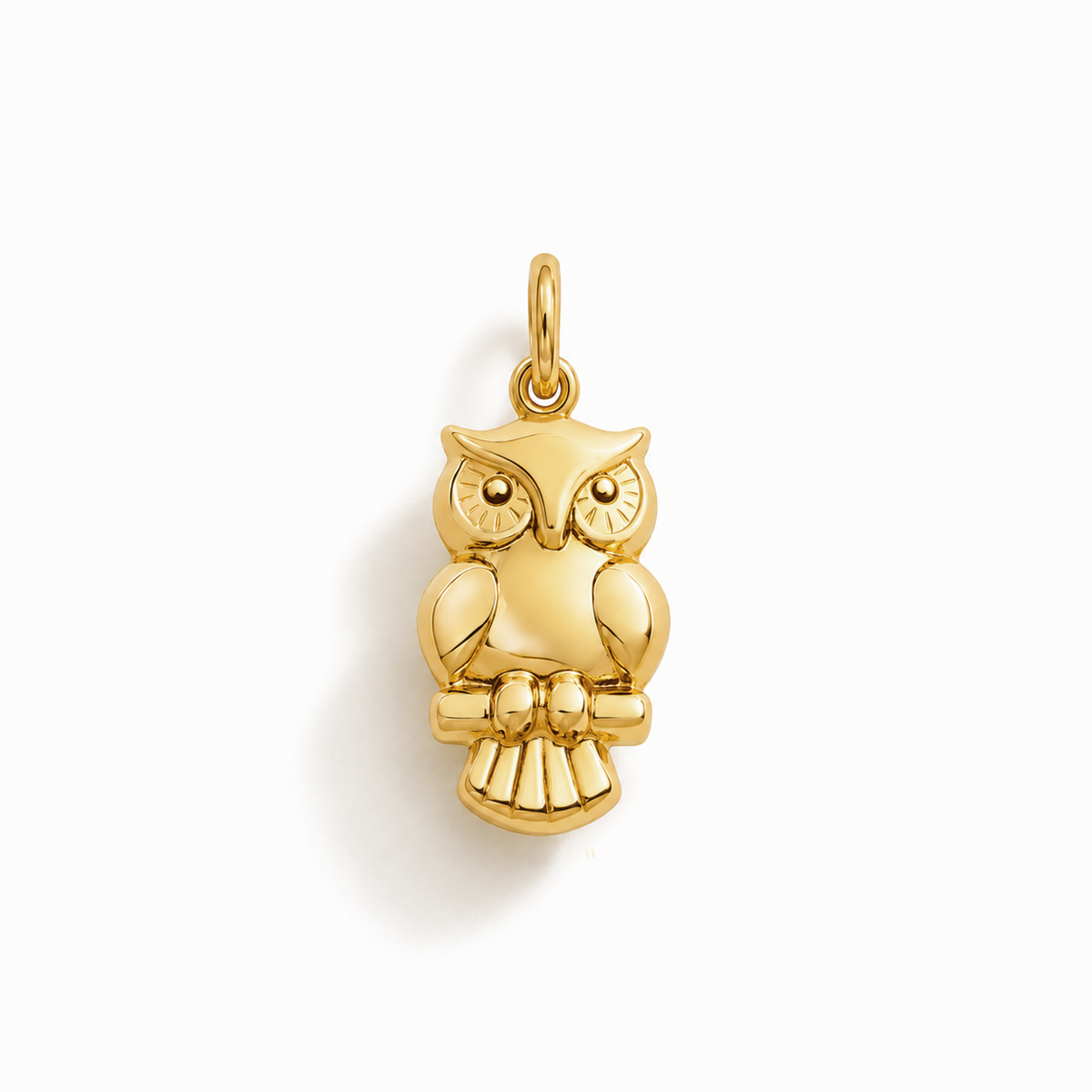Charm Búho en Oro Amarillo