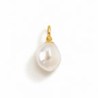 Yellow Gold Pearl Charm