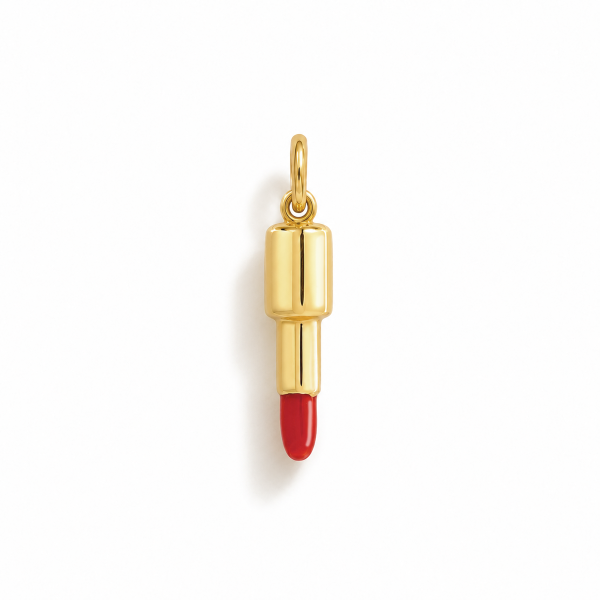 Charm de oro amarillo y esmalte rojo